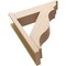 Ekena Millwork 8-in W x 30-in D x 34-in H Funston Trad Rough Cedar Woodgrain TimberThane Outlooker, Primed Tan OUTUR080X30X34FST04RCPR - alternate 6
